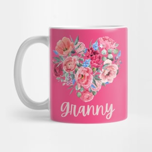 Floral Heart GRANNY Mug